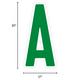 Festive Green Letter (A) Corrugated Plastic Yard Sign, 30in
